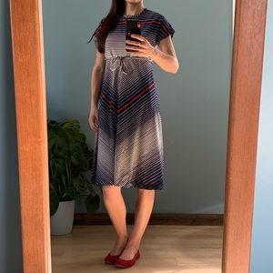Vintage 1970’s blue striped dress